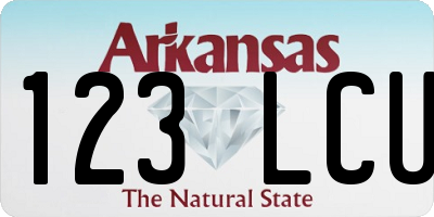 AR license plate 123LCU