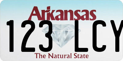 AR license plate 123LCY