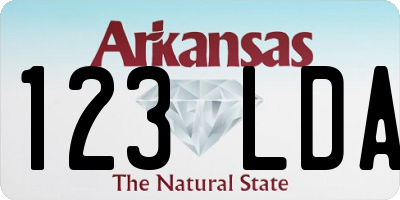 AR license plate 123LDA