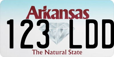 AR license plate 123LDD