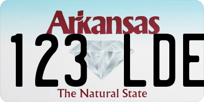 AR license plate 123LDE