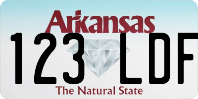 AR license plate 123LDF