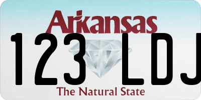 AR license plate 123LDJ