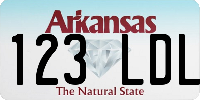 AR license plate 123LDL