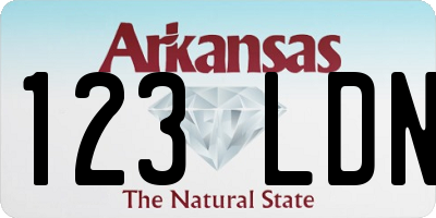 AR license plate 123LDN