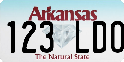 AR license plate 123LDO