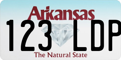 AR license plate 123LDP