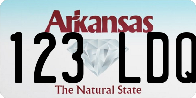 AR license plate 123LDQ