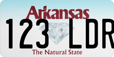 AR license plate 123LDR