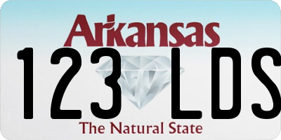 AR license plate 123LDS