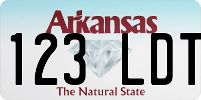 AR license plate 123LDT