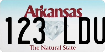 AR license plate 123LDU