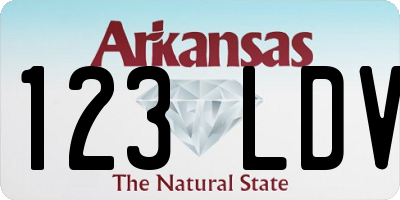 AR license plate 123LDV