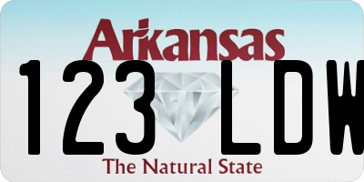 AR license plate 123LDW