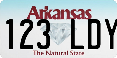 AR license plate 123LDY