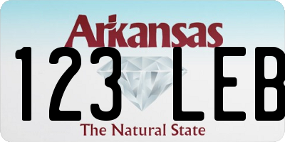 AR license plate 123LEB