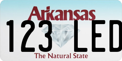 AR license plate 123LED