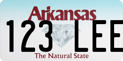 AR license plate 123LEE
