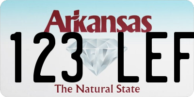 AR license plate 123LEF