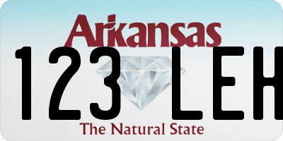 AR license plate 123LEH