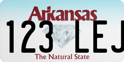 AR license plate 123LEJ
