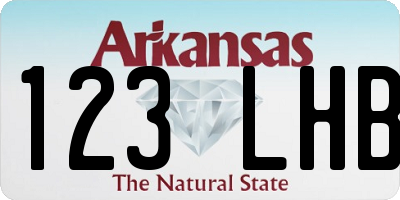 AR license plate 123LHB