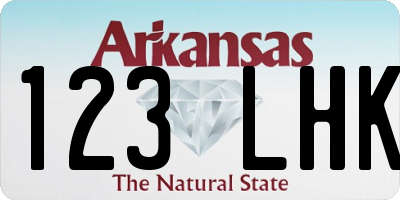 AR license plate 123LHK