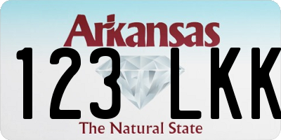 AR license plate 123LKK