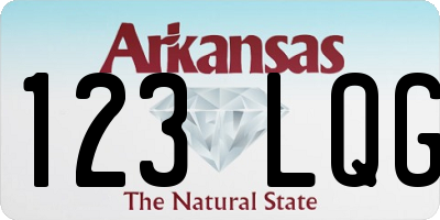 AR license plate 123LQG