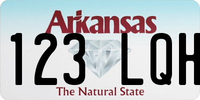 AR license plate 123LQH