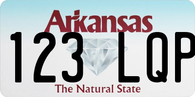 AR license plate 123LQP