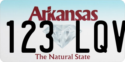 AR license plate 123LQV