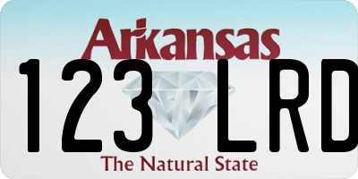 AR license plate 123LRD
