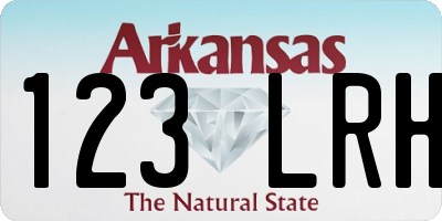 AR license plate 123LRH