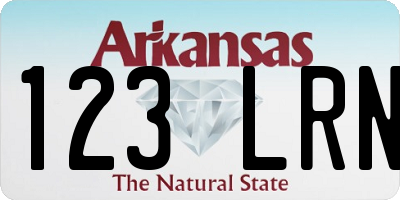 AR license plate 123LRN