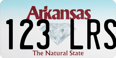 AR license plate 123LRS