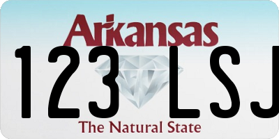 AR license plate 123LSJ