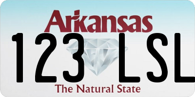 AR license plate 123LSL