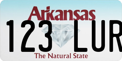AR license plate 123LUR