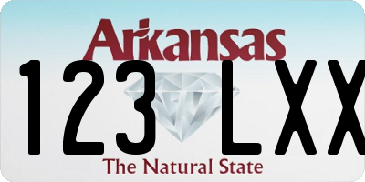 AR license plate 123LXX