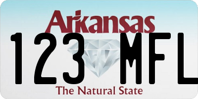 AR license plate 123MFL