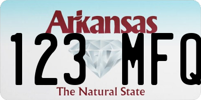 AR license plate 123MFQ