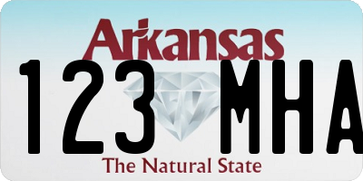 AR license plate 123MHA