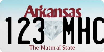 AR license plate 123MHC