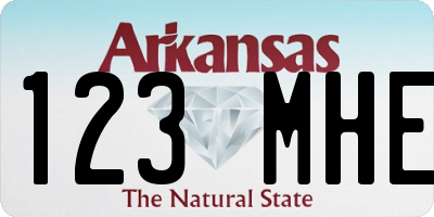 AR license plate 123MHE
