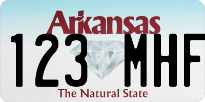 AR license plate 123MHF