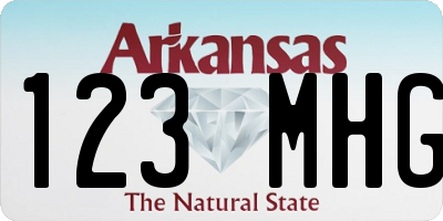 AR license plate 123MHG