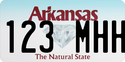 AR license plate 123MHH