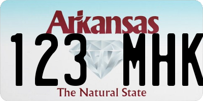 AR license plate 123MHK