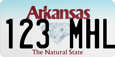 AR license plate 123MHL